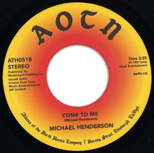 Michael Henderson - Let Love Enter / Come To Me (7") Athens Of The North Vinyl