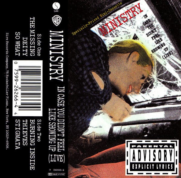 Ministry - In Case You Didn't Feel Like Showing Up (Live) (Cassette) Sire,Sire Cassette 075992626644