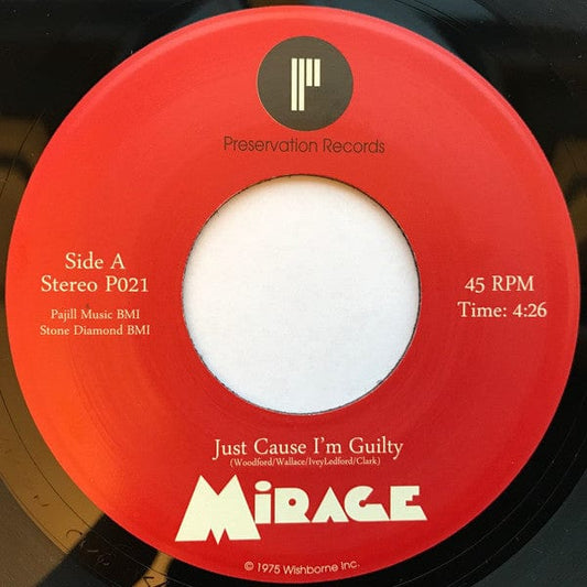 Mirage (62) - Just Cause I'm Guilty / Can't Stop A Man In Love (7") Preservation Records (2)