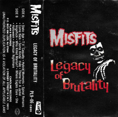 Misfits - Legacy Of Brutality (Cassette) Plan 9 Cassette