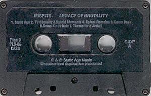 Misfits - Legacy Of Brutality (Cassette) Plan 9 Cassette