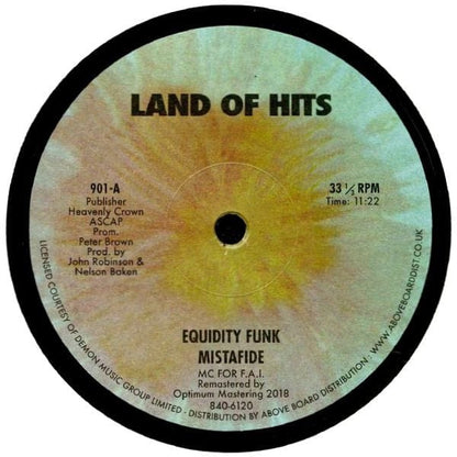 Mistafide - Equidity Funk (12") Land Of Hits Vinyl