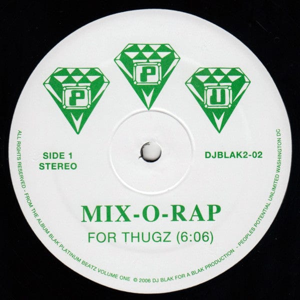 Mix-O-Rap - For Thugz (12") Peoples Potential Unlimited Vinyl