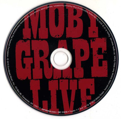 Moby Grape - Live (Historic Live Moby Grape Performances 1966-1969) (CD) Sundazed Music CD 090771121028