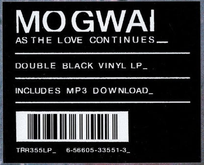 Mogwai - As The Love Continues  (2xLP) Temporary Residence Limited Vinyl 656605335513