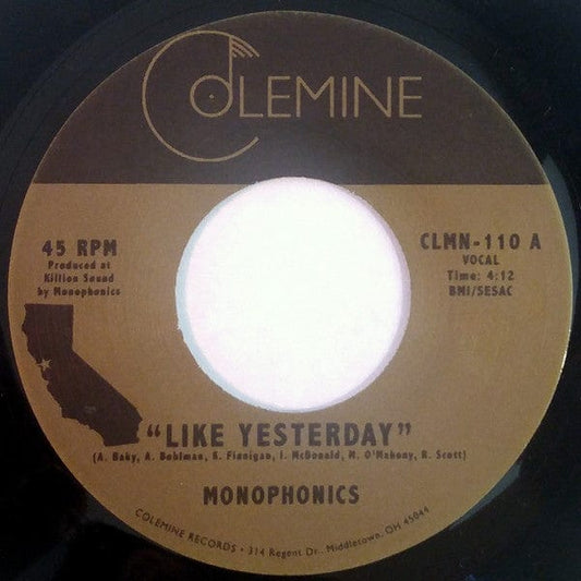 Monophonics / Destruments - Like Yesterday / Freedom (7") Colemine Records Vinyl 659123064415