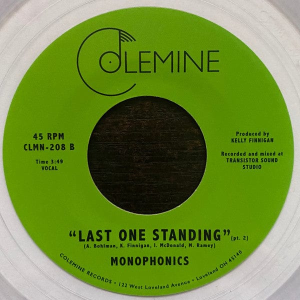 Monophonics - Last One Standing (7") Colemine Records Vinyl 674862657858