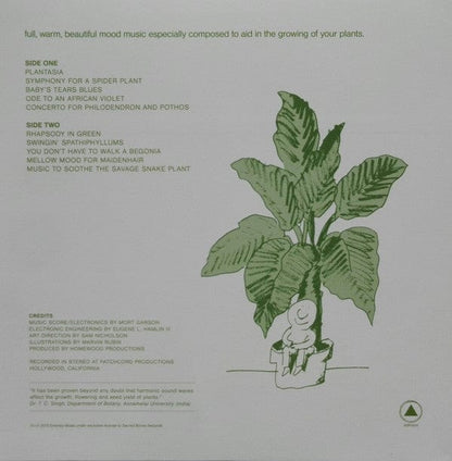 Mort Garson – Mother Earth's Plantasia (LP, Caladium pink and green, Sacred Bones Records, 2022) Back Cover
