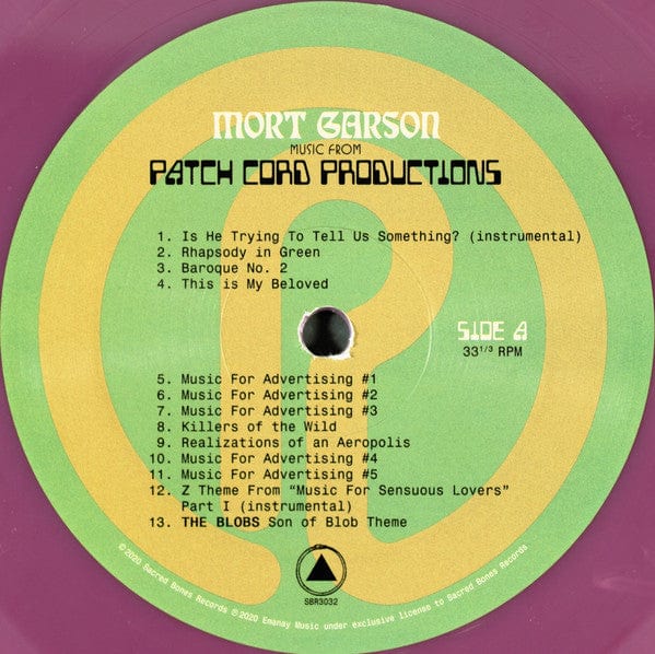 Mort Garson – Music From Patch Cord Productions (LP, Purple Translucent, Sacred Bones Records, 2020) Image 3
