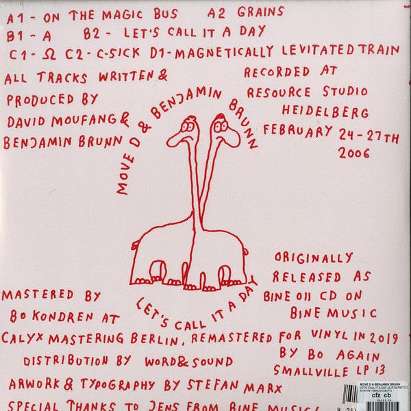 Move D & Benjamin Brunn - Let's Call It A Day (2xLP) Smallville Records Vinyl