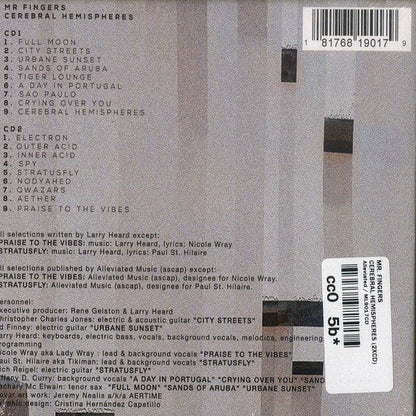 Mr Fingers* - Cerebral Hemispheres (2xCD) Alleviated Records CD 181768190179