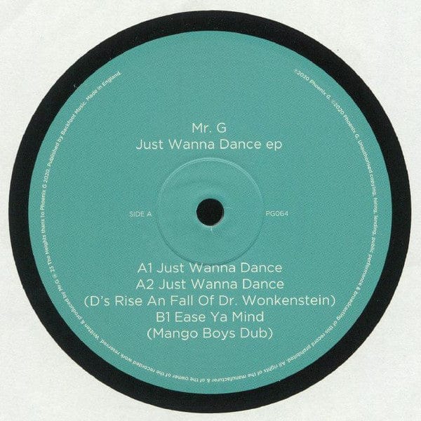 Mr. G - Just Wanna Dance ep (12") Phoenix G. Vinyl