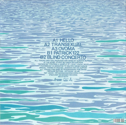 Mr Oizo – Patrick122 / Transexual (12", Ed Banger Records, 2017) Back Cover