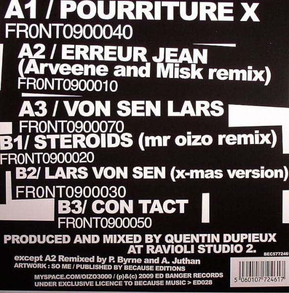 Mr Oizo* - Pourriture (12") Ed Banger Records, Because Music