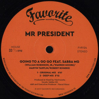 Mr President – Going To A Go Go (12", Favorite Recordings, 2017) Front Cover