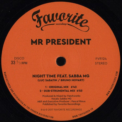 Mr President – Going To A Go Go (12", Favorite Recordings, 2017) Back Cover