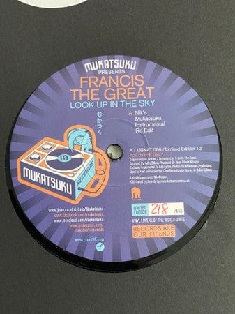 Mukatsuku* Presents Francis The Great - Look Up In The Sky (12") Mukatsuku Records Vinyl