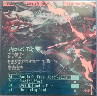 MUTANT JOE – Wrong Way Out (12", Evar Records, 2022) Back Cover