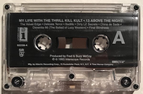 My Life With The Thrill Kill Kult - 13 Above The Night (Cassette) Interscope Records Cassette 765449225840