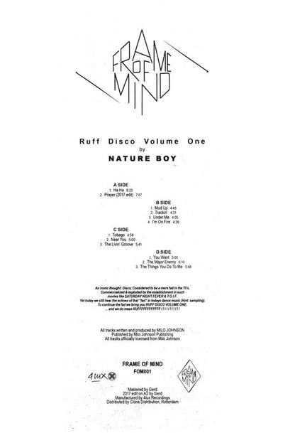 Nature Boy - Ruff Disco Volume One  (2xLP) Frame Of Mind Vinyl