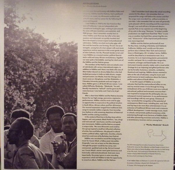 Ndikho Xaba And The Natives – Ndikho Xaba And The Natives (LP, Mississippi Records, 2022) Image 3
