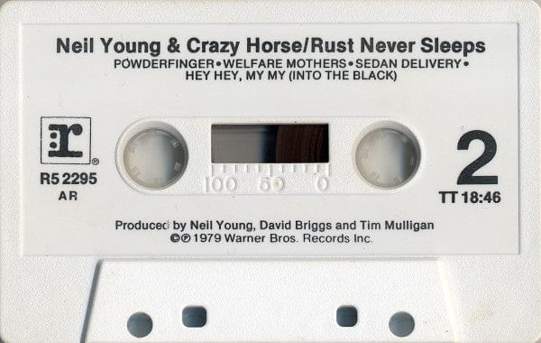 Neil Young & Crazy Horse - Rust Never Sleeps (Cassette) Reprise Records,Reprise Records Cassette