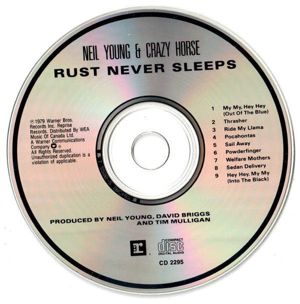 Neil Young & Crazy Horse - Rust Never Sleeps (CD) Reprise Records CD 075992724920