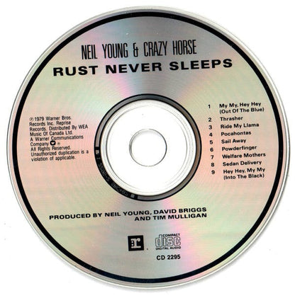 Neil Young & Crazy Horse - Rust Never Sleeps (CD) Reprise Records CD 075992724920