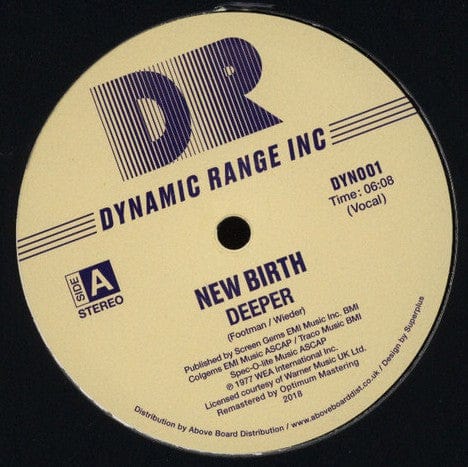 New Birth - Deeper (12", RE, RM) Dynamic Range Inc