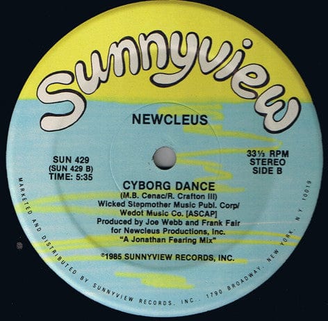 Newcleus - Space Is The Place / Cyborg Dance (12") Sunnyview