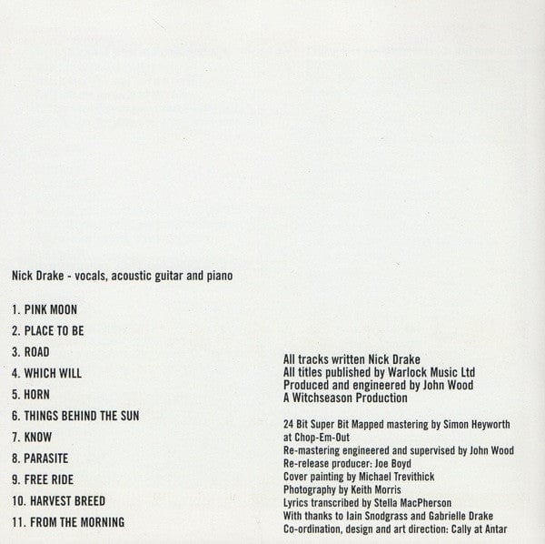 Nick Drake - Pink Moon (CD) Island Records,Chronicles CD 042284292320