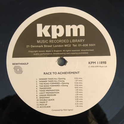 Nick Ingman - Distinctive Themes / Race To Achievement (LP) Be With Records Vinyl 4260544825927