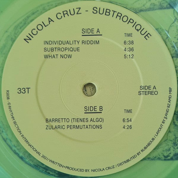 Nicola Cruz - Subtropique (12") Rhythm Section International Vinyl 4062548017403