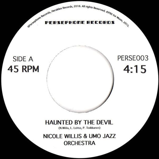 Nicole Willis & UMO Jazz Orchestra - Haunted By The Devil / (Everybody) Do The Watusi (7") Persephone Records (2) Vinyl