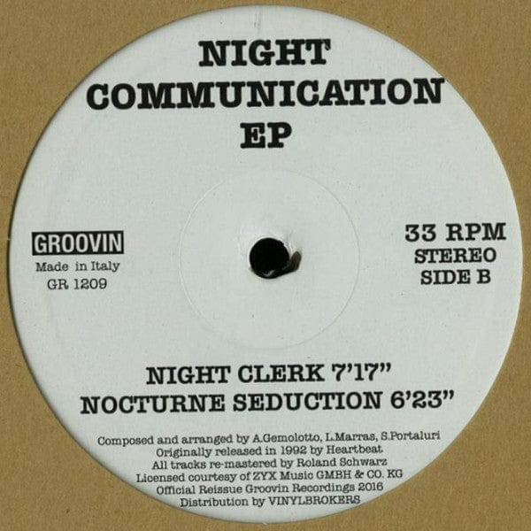 Night Communication - Night Communication EP (12") Groovin Recordings Vinyl