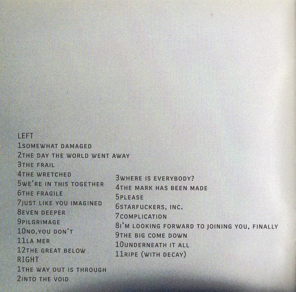 Nine Inch Nails - The Fragile (2xCD) Nothing Records,Interscope Records CD 606949047320