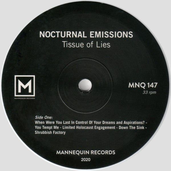 Nocturnal Emissions - Tissue Of Lies (LP) Mannequin Vinyl 769791976023