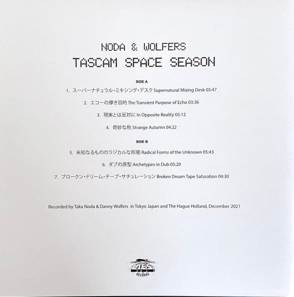 Noda* & Wolfers* - Tascam Space Season (LP) L.I.E.S. Records Vinyl