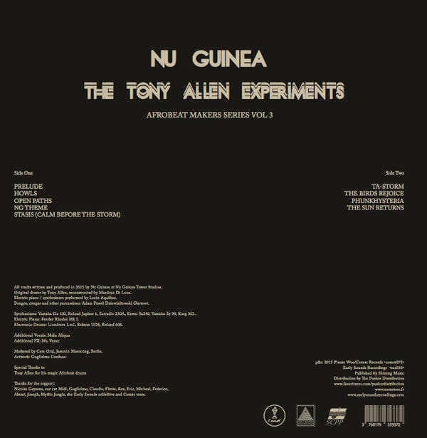 Nu Guinea - The Tony Allen Experiments (LP) Comet Records,Comet Records,Early Sounds Recordings,Early Sounds Recordings Vinyl 3760179353372
