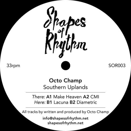 Octo Champ - Southern Uplands (12") on Shapes Of Rhythm at Further Records