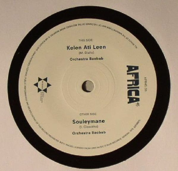 Orchestra Baobab - Kelen Ati Leen / Souleymane (7") Mr Bongo Vinyl 711969121650