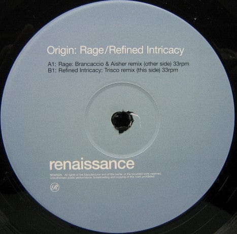 Origin - Rage / Refined Intricacy (2x12", Promo, Gat) Renaissance, Renaissance
