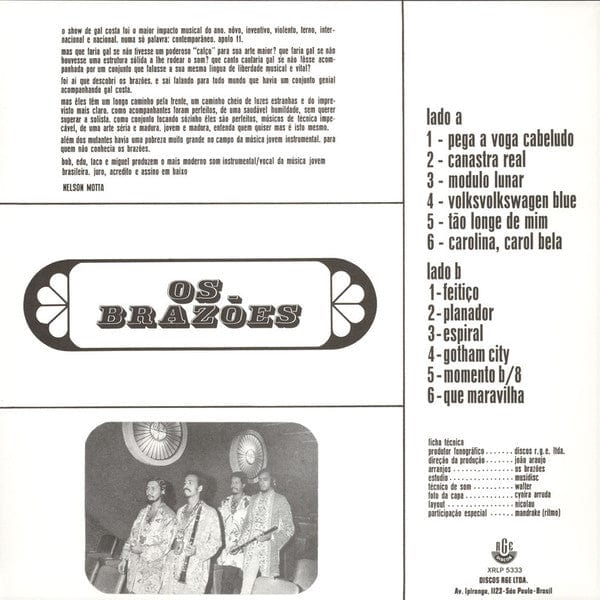 Os Brazões - Os Brazões (LP) Mr Bongo Vinyl 711969121292