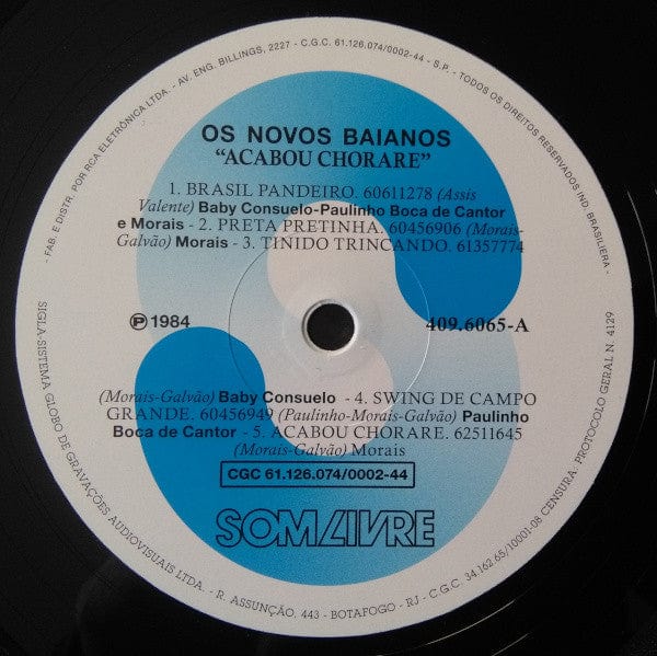 Os Novos Baianos - Acabou Chorare on Mr Bongo at Further Records