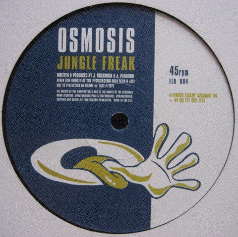 Osmosis – Jungle Freak (12", Finger Lickin' Records, 1998) Front Cover