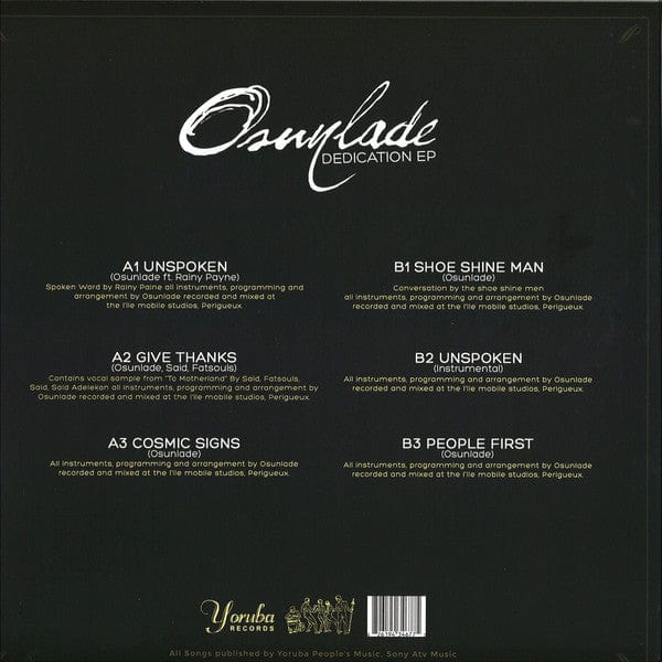 Osunlade - Dedication EP (12", EP) Yoruba Records
