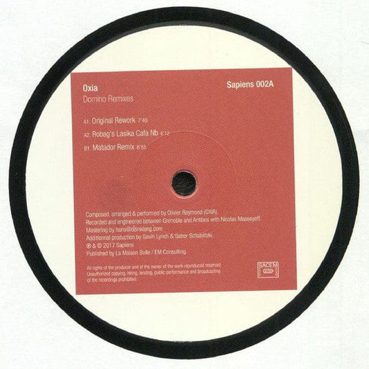 Oxia - Domino Remixes (12") on Sapiens at Further Records