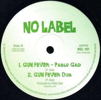 Pablo Gad - Hard Times / Gun Fever (10") No Label (5)