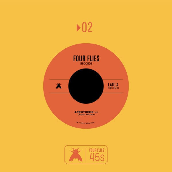 Paolo Ferrara - Afrotheme / Percussion Blues (7") Four Flies Records Vinyl