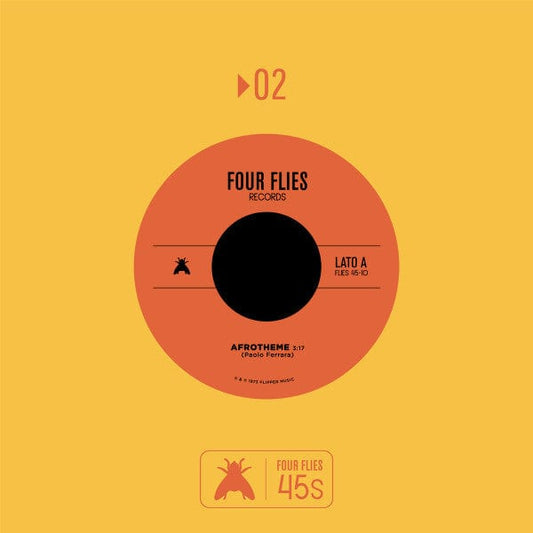 Paolo Ferrara - Afrotheme / Percussion Blues (7") Four Flies Records Vinyl